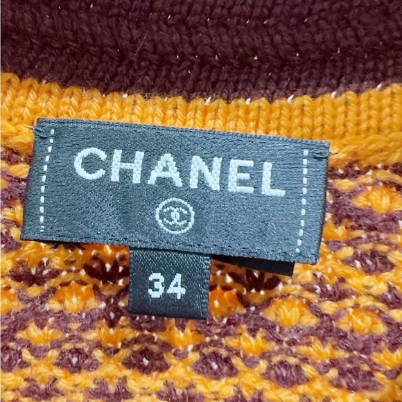 Authentic CHANEL Brown and Orange Sleeveless Dress - Picture 5 of 7